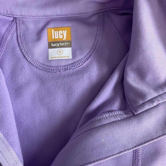 Lucy Tech Activewear Top Women’s Small Long Sleeve 1/2 Zip Pullover Lavender - Picture 4 of 8